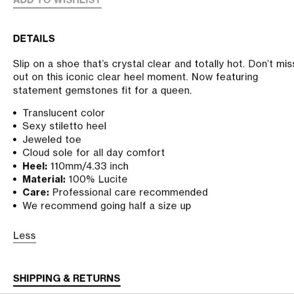 NIB Good American Cinder F*ckin'-Rella Pointy Toe Pumps in Glass Sz. 9.5 - Picture 8 of 10